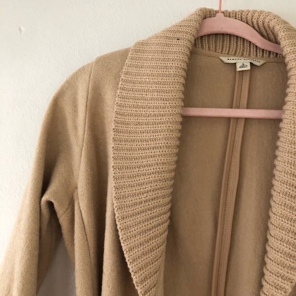 Banana Republic Wool Duster Coat Sweater Wrap - Picture 4 of 7